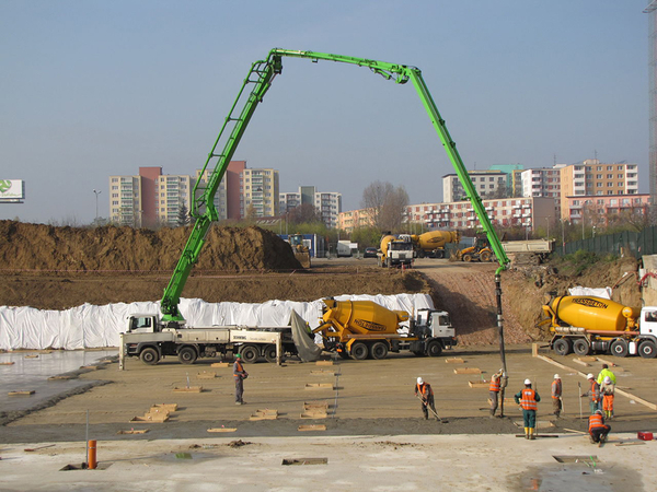 Betonáž stavby Campus Office Park III